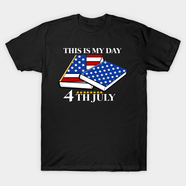 America Shirt 4th of July Patriotic T-shirt holiday T-Shirt by KK-Royal